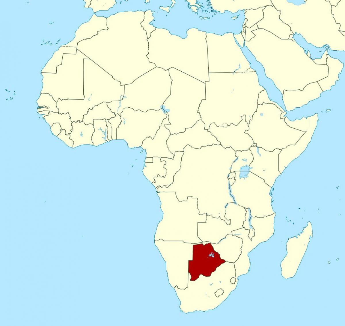 harta Botswana pe lume